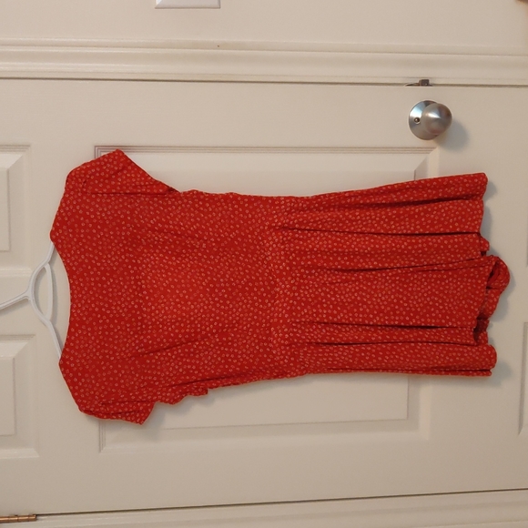 Kimchi Blue orange floral romper size 4 - Picture 3 of 8